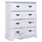 Vidaxl Drawer Cabinet White 60X30X75 Cm Wood