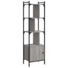 Vidaxl Bookcase With Door Grey Sonoma 44.5X30X154.5 Cm Engineered Wood