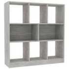 Vidaxl Book Cabinet Concrete Grey 97.5X29.5X100 Cm Engineered Wood