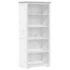 Vidaxl Bookcase Bodo White 80X38X180 Cm Solid Wood Pine 5-tier