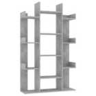 Vidaxl Book Cabinet Concrete Grey 86X25.5X140 Cm Engineered Wood