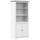 Vidaxl Bookcase Bodo White And Brown 80X40X172 Cm Solid Wood Pine