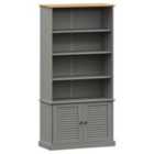 Vidaxl Bookcase Vigo Grey 85X35X170 Cm Solid Wood Pine