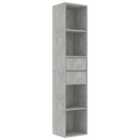 Vidaxl Book Cabinet Concrete Grey 36X30X171 Cm Engineered Wood
