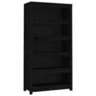 Vidaxl Book Cabinet Black 80X35X154 Cm Solid Wood Pine