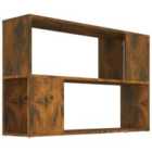 Vidaxl Book Cabinet Smoked Oak 100X24X63 Cm Engineered Wood