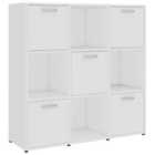 Vidaxl Book Cabinet White 90X30X90 Cm Engineered Wood