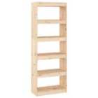 Vidaxl Book Cabinet/Room Divider 60X30X167.5 Cm Solid Wood Pine