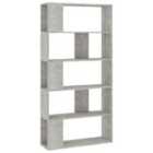 Vidaxl Book Cabinet/Room Divider Concrete Grey 80X24X159 Cm Engineered Wood