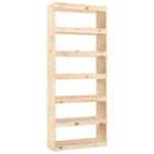 Vidaxl Book Cabinet/Room Divider 80X30X199.5 Cm Solid Wood Pine