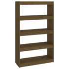 Vidaxl Book Cabinet/Room Divider Honey Brown 80X30X135.5 Cm Wood Pine
