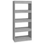 Vidaxl Book Cabinet/Room Divider Grey Sonoma 60X30X135 Cm Engineered Wood