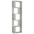 Vidaxl Book Cabinet/Room Divider Concrete Grey 45X24X159 Cm Engineered Wood