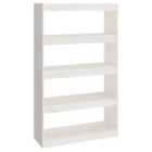 Vidaxl Book Cabinet/Room Divider White 80X30X135.5 Cm Solid Wood Pine