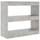 Vidaxl Book Cabinet/Room Divider Concrete Grey 80X30X72 Cm