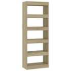 Vidaxl Book Cabinet/Room Divider Sonoma Oak 60X30X166 Cm Engineered Wood