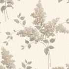 Tiffany Fiore Beige/Chargoal Textured Wallpaer