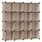 Songmics 16-cube Storage Unit,camel Brown
