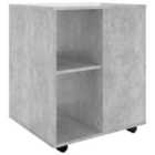 Vidaxl Rolling Cabinet Concrete Grey 60X53X72 Cm Engineered Wood