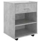 Vidaxl Rolling Cabinet Concrete Grey 46X36X59 Cm Engineered Wood