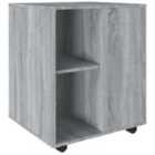 Vidaxl Rolling Cabinet Grey Sonoma 60X53X72 Cm Engineered Wood