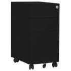 Vidaxl Mobile File Cabinet Black 30X45X59 Cm Steel