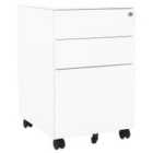 Vidaxl Mobile File Cabinet White 39X45X60 Cm Steel
