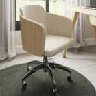 Jual Furnishings San Francisco Oak Fabric Office Chair