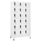 Vidaxl Locker Cabinet White 90X40X180 Cm Steel