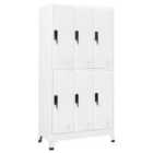 Vidaxl Locker Cabinet White 90X45X180 Cm Steel