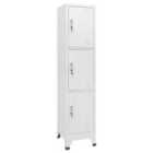 Vidaxl Locker Cabinet With 3 Compartments 38X45X180 Cm