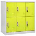 Vidaxl Locker Cabinet Light Grey And Green 90X45X92.5 Cm Steel
