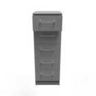 Ready Assembled Worcester 5 Drawer Tallboy In Uniform Grey & Dusk Grey