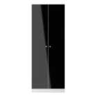 Ready Assembled Yarmouth Tall Plain Wardrobe In Black & White