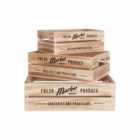 Maison Rustic Provisions Crates, Set of Three, Natural