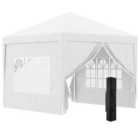 Outsunny 3 X 3 Meters Pop Up Water Resistant Gazebo - White