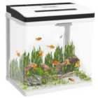 PawHut Aquarium 28L Glass Fish Tank w/ Filter, LED Lighting