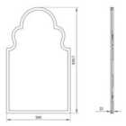 Harrogate Aged Brass Wall Mirror 830 x 500mm