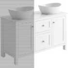 Harrogate Montpelier Arctic White Vanity Unit 1200mm