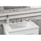Harrogate White & Grey Marble Effect Carrara 610mm Countertop for Undercounter Basin