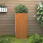 vidaXL Planter 32X27.5X75cm Corten Steel