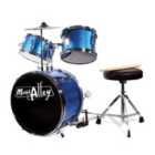 Music Alley 3 Piece Junior Drum Kit Blue