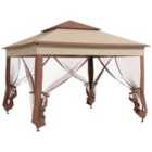 Outsunny Folding Heavy Duty Pop Up Gazebo - Khaki