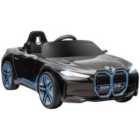 HOMCOM BMW I4 Licensed 12V Kids Electric Ride-on Car With Remote Control - Black