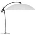 Outsunny 2.7m Cantilever Parasol w/ Cross Base - Grey
