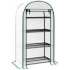 Outsunny 80 x 49 x 160cm Mini Greenhouse w/ Shelf White