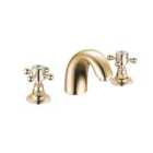 Harrogate 3 Hole Basin Mixer - Aged Brass