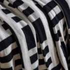 Crossland Grove Merlin Knitted Tassel Throw Black 1300X1700Mm