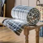 Crossland Grove Latinatartan Sherpa Throw Natural 1520X1770Mm