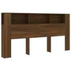 Vidaxl Headboard Cabinet Brown Oak 200X18.5X104.5 Cm